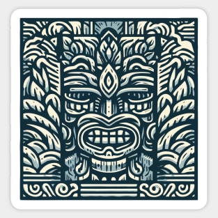 Blue Tiki god for Your Tiki Vibes Sticker